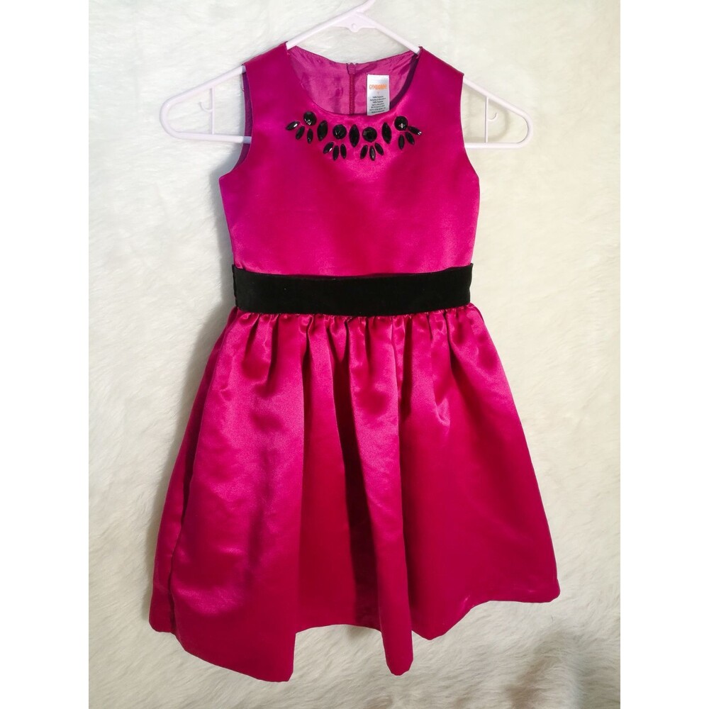 Gymboree Girl Dress Holiday Pink Black 7